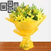12 Yellow Lilies Bunch